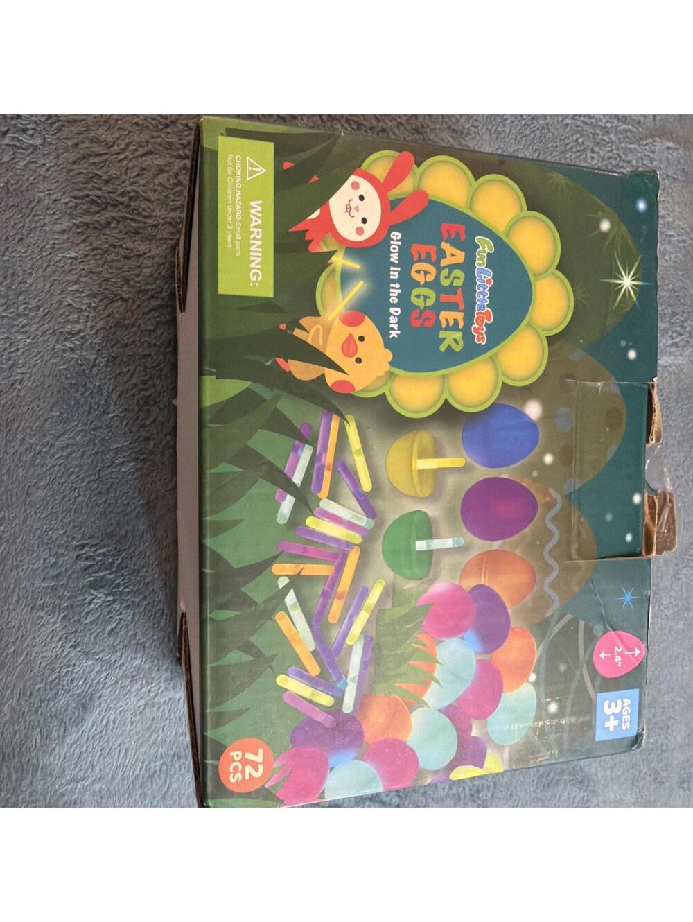 Fun Little Toys Glow In The Dark Easter Eggs 72 PCS Egg Hunt Party Favors Kids